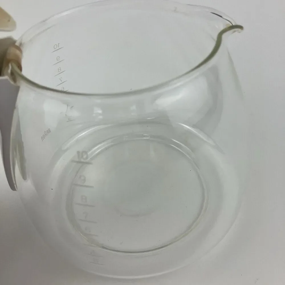 Braun KFK 500 Coffee Maker Carafe AromaDeluxe White Glass 10 Cups
